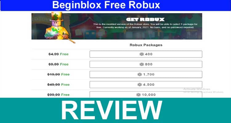 Beginblox Free Robux 2021.