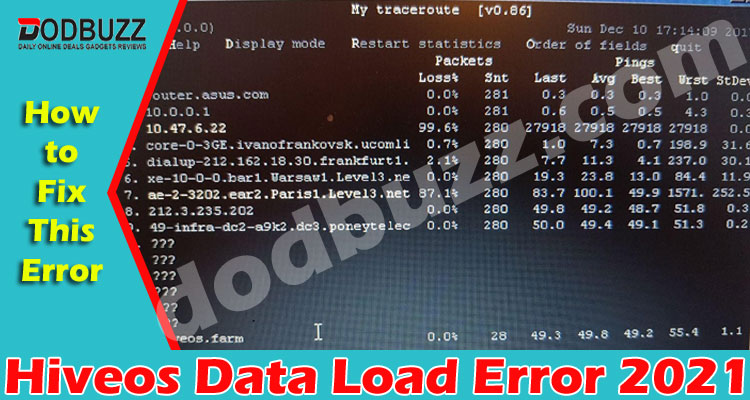 Hiveos Data Load Error (May) Problems And Solutions!
