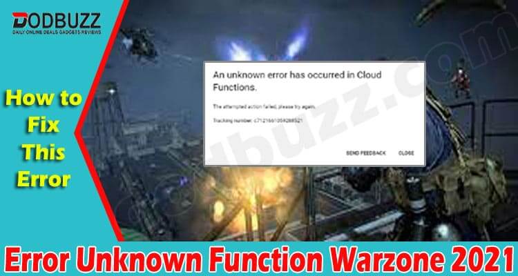 Error Unknown Function Warzone 2021
