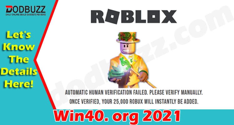 Win40. org (June) Are You Getting Free Robux Here