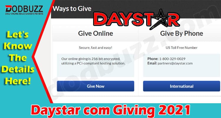 Daystar com Giving (Oct 2021) Get Deep Insight Here!