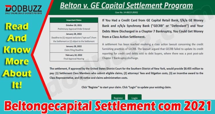 Latest News Beltongecapital Settlement 2021