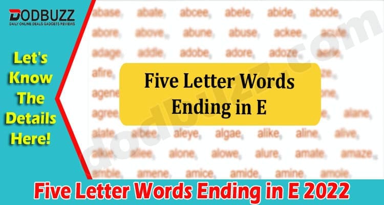 Five Letter Words Ending In Et