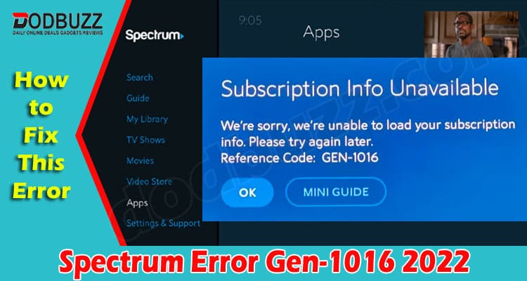Latest News Spectrum Error Gen-1016