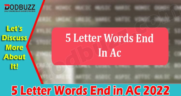 Gaming Tips 5 Letter Words End in AC
