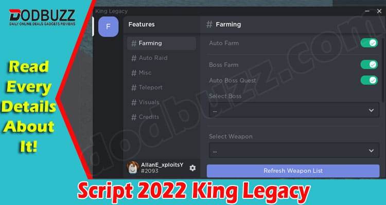 Gaming Tips Script 2022 King Legacy
