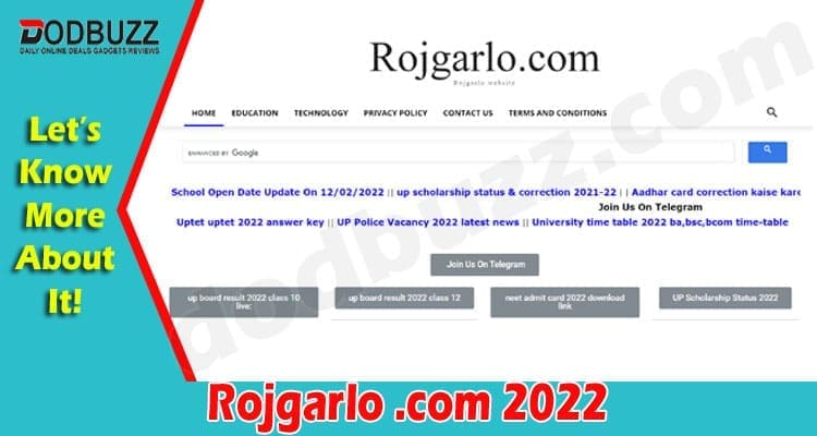 Rojgarlo .Com {July 2022} Looking For Job Update Portal?