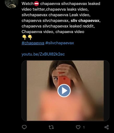Reports on Sliv Chapaeva Leaked video on Twitter