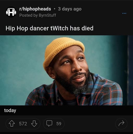 Update on Reddit about Twitch's death, How did he die