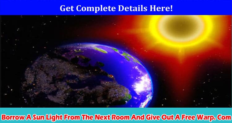 {Watch Video} Borrow A Sun Light From The Next Room And Give Out A Free Warp. Com: Giving Away Warp Computer!